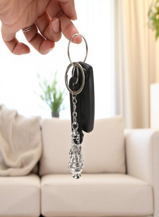 KH866 2Pcs Thurible Keychain 4.53 Inches Incense Burner Key Chain Censer Catholic Ring Accessory, Silver Tone Christian Faith Religious Gift Keyfob Pendant for Car, Bag, Keyring, Church Decoration Souvenirs - Image 4